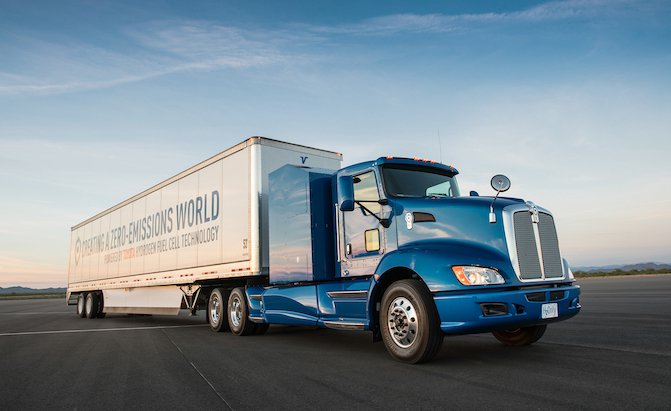 Watch Toyota's Fuel Cell Truck Drag Race a Diesel Big Rig