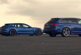 New Porsche Panamera Turbo S and E63 S Wagons Drag Race V10 RS6 With Mods