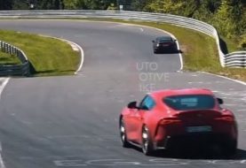 Toyota Supra Chases 992 Porsche 911 Turbo Cabriolet On Nurburgring, Goes Hard