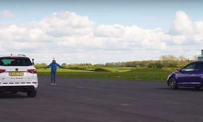 Golf R Drag Races Cupra Ateca SUV, Gets Demolished With Cheap Mod