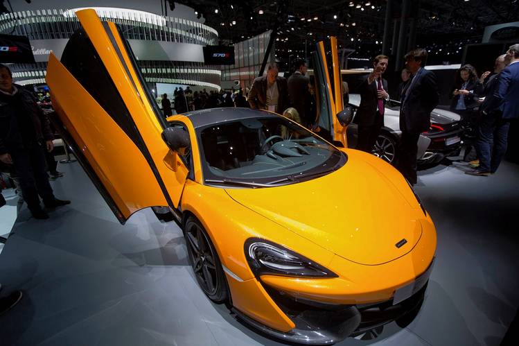 McLaren’s 570S sports car has an ultralight, carbon-fiber chassis. McLaren’s 570S sports car has an ultralight, carbon-fiber chassis.