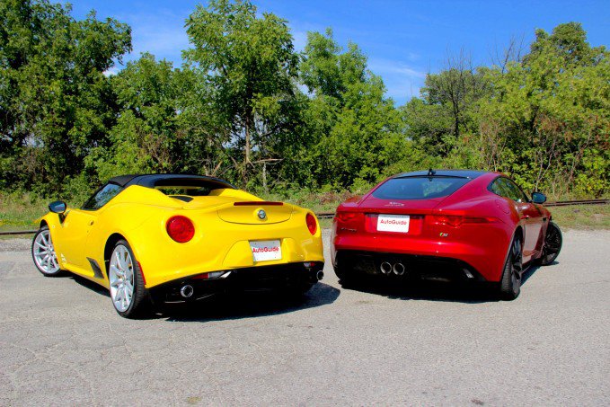 2016 Alfa Romeo 4C Spider vs 2016 Jaguar F-Type S