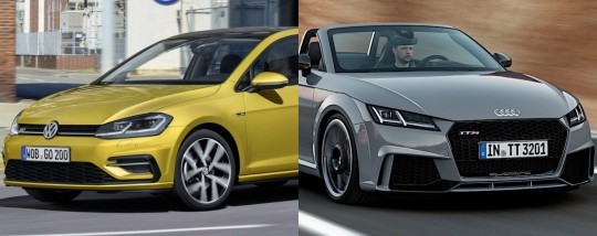 Volkswagen Golf facelift and Audi TT-RS Roadster Platform Sharing - When Expensive Cars Get Cheaper Platforms And Viceversa