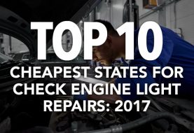 Top 10 Cheapest States for Check Engine Light Repairs: 2017