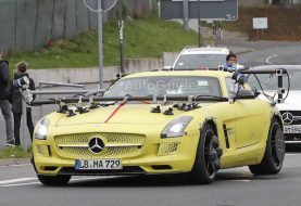 Mercedes SLS AMG Electric Drive Spied Testing Autonomous Tech