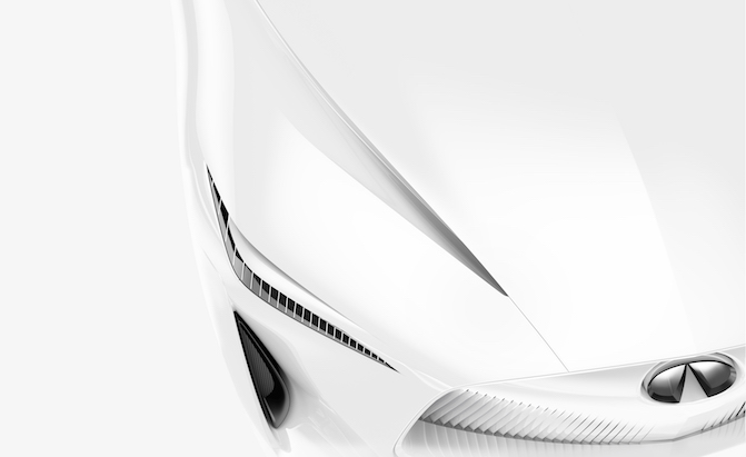 Infiniti Teases a Frosty White new Concept Car
