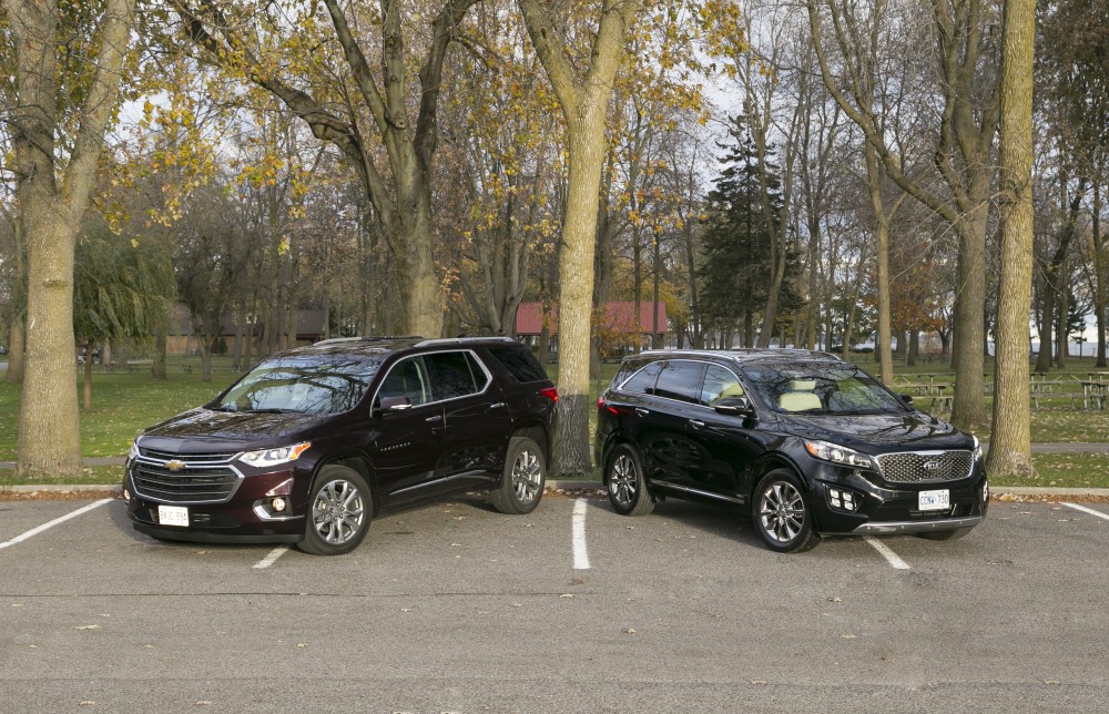 2018 Chevrolet Traverse vs Kia Sorento