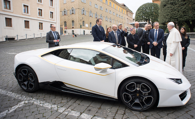 The Pope's Lamborghini is Crossing the Auction Block in Monaco