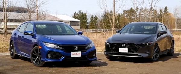 New Mazda3 Hatchback Takes on Honda Civic in Comparison Review New Mazda3 Hatchback Takes on Honda Civic in Comparison Review