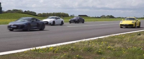 New Porsche 911 Carrera 4S Drag Races BMW M850i, GT-R Nismo, Audi R8