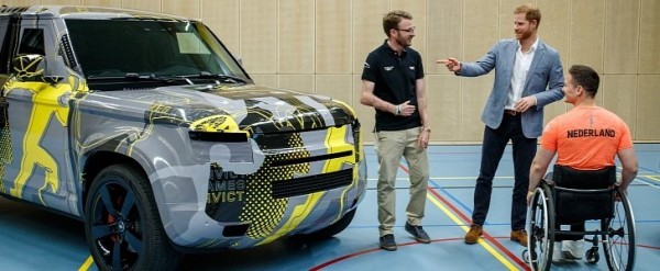 Prince Harry Checks Out the 2020 Land Rover Defender