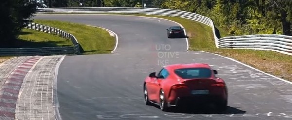Toyota Supra Chases New Porsche 911 Turbo Cabriolet On Nurburgring Toyota Supra Chases 992 Porsche 911 Turbo Cabriolet On Nurburgring, Goes Hard