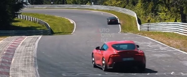 Toyota Supra Chases 992 Porsche 911 Turbo Cabriolet On Nurburgring, Goes Hard