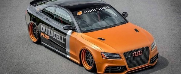 Old Audi RS5 Coupe Gets Duracell Battery Makeover Old Audi RS5 Coupe Gets Duracell Battery Makeover