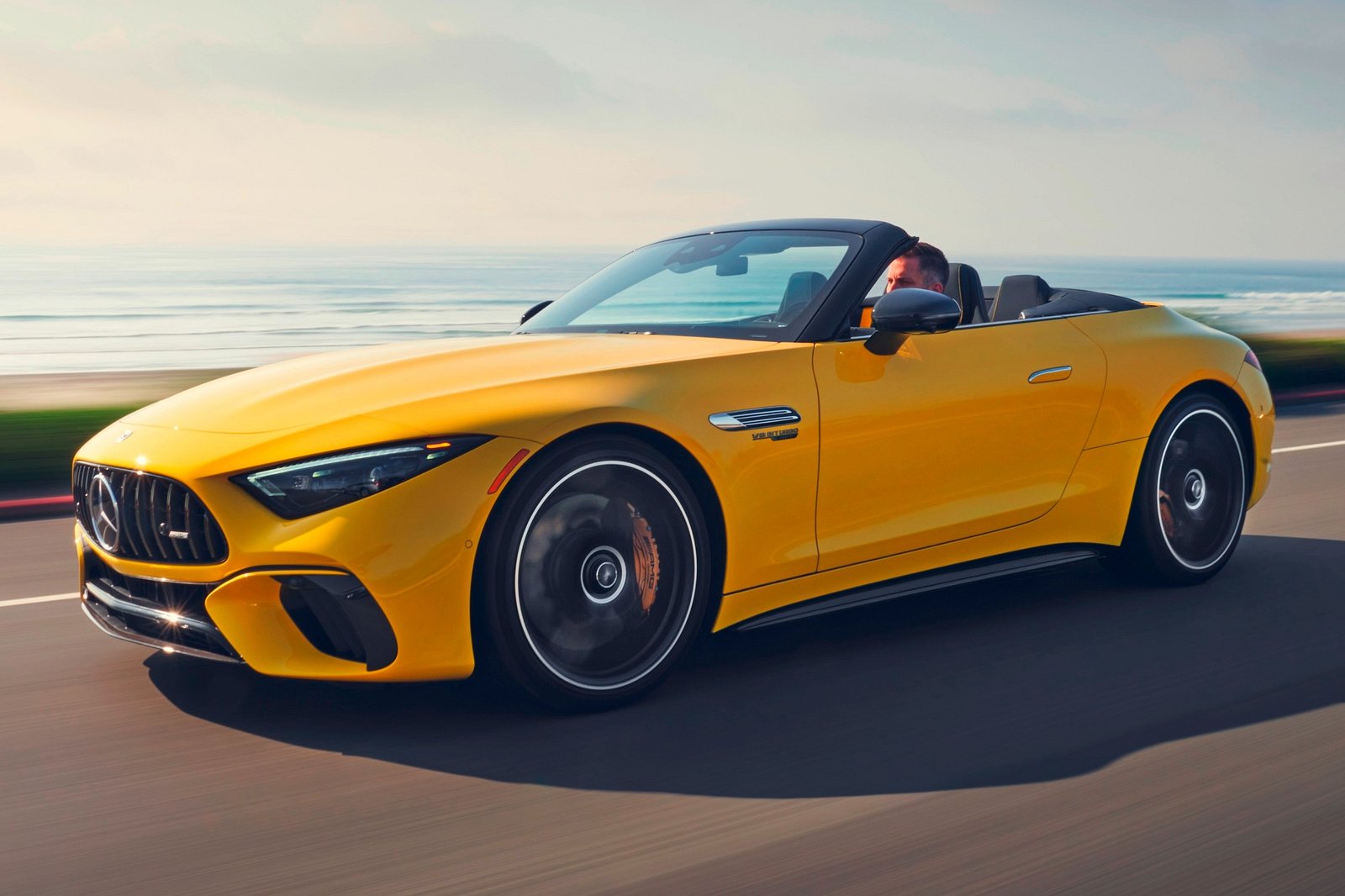 2022-2024 Mercedes-AMG SL 63 Driving Front Angle